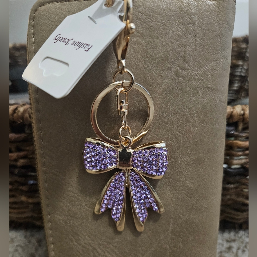 Fashion Jewelry Lavender Bow Key Holder